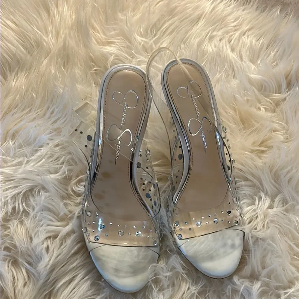 Jessica Simpson clear jaisey sandals size 7 1/2